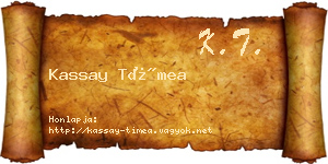 Kassay Tímea névjegykártya