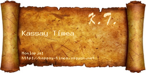 Kassay Tímea névjegykártya